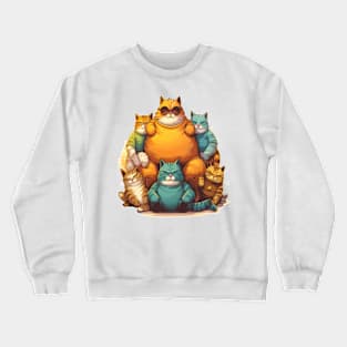 CATS FAMILY PHOTO Crewneck Sweatshirt